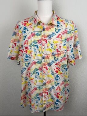 DC comics Wonder Woman Men’s Short Sleeve Button Down Shirt | XXL